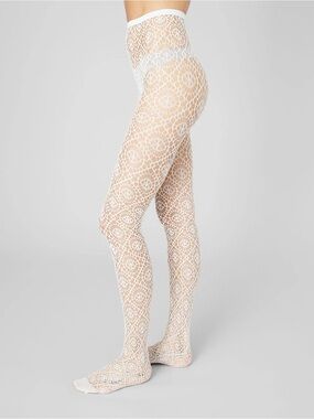 Swedish Stockings Lykke Net Tights in Ivory - Size Medium (NWT)